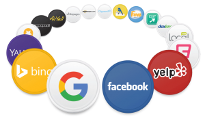 Digital-Presence Icons of Locations to Have a Online Presence