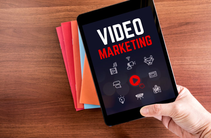 Video Marketing for Small Business Picture of iPad with words "Video Marketing" on it