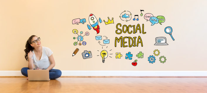 Woman and social media
